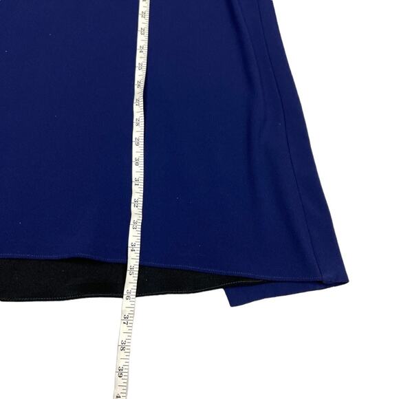 Rag & Bone Dress Split Back Sleeveless High Neck Mini Blue Black Women's Medium - Picture 7 of 14